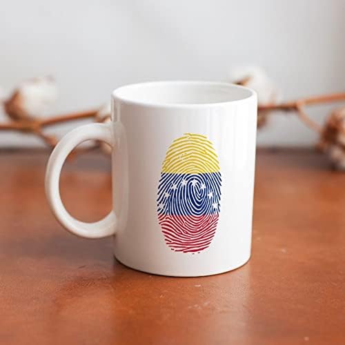 Venezuela Flag Finger Print Coffee Coffee Cofbler Cerâmica Cuple