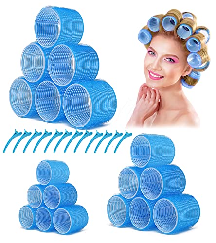 Yevyo jumbo rolos de cabelo, 30 pacotes de rolos de cabelo grandes para cabelos médios compridos, 3 rolos de cabelo