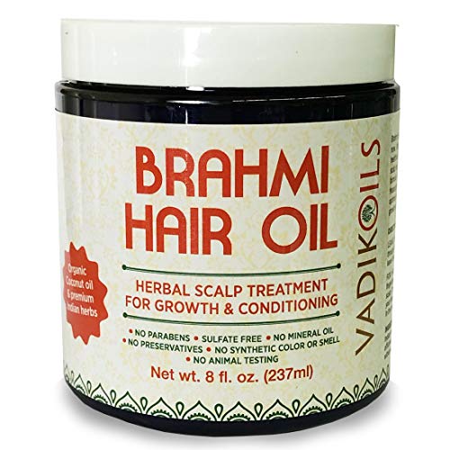 Óleo de cabelo de ervas vadik Brahmi Todo óleo de cabelo natural de ervas para crescimento de cabelo, condicionamento para o cabelo,