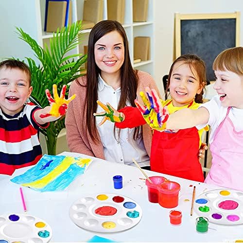 Paletas de bandeja de tinta wnatn, 21pcs Bandejas de pintura para crianças, paleta de tinta de plástico, paletes de pintura ou alunos