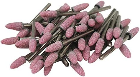 Wenfo 35pcs 1/8 ”de pedras abrasivas cônicas de haste, pedra montada abrasiva, cabeça de moagem de corundos para