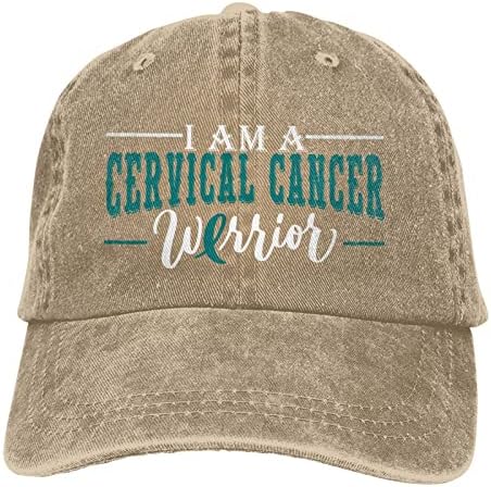Eu sou cervical guerreira pai chapéu mulheres consciência do câncer cervical Pad Cap para mensagens cervicais