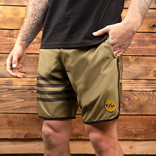 Fasthouse After Hours 18 3 bolso Bomber Boardshort, Olive