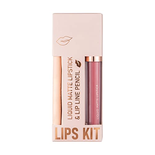 Lipstick de chocolate Non Stick Copo Lipliner Combinação de lipliner conjunto Lipstick Velvet Lipliner integrado à prova