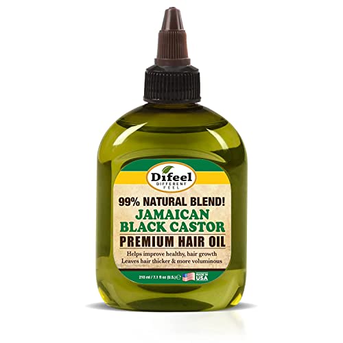 Difeel Premium Natural Jamaican Black Castor Óleo de cabelo 7.1 oz - óleo de mamona preta jamaicana para crescimento de cabelo