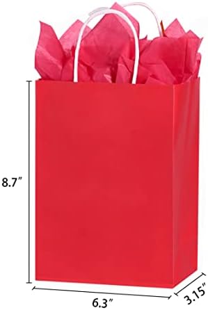 Suncolor 24 Pack Small Party Favor Sacos de Goodie Bacs para sacolas de presente de festas de aniversário com alça e papel de