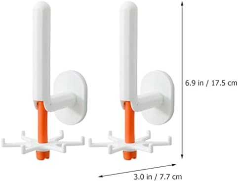 Ganchos rotatáveis ​​de zerodeko 2pcs utensílios de cozinha para suspenso de utensílios de parede de utensílios de montagem na parede