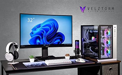 VelzTorm Lux Lyte Custom Build Gaming Desktop PC, WiFi, USB 3.2, HDMI, Bluetooth, porta de exibição, Win 10 Home)