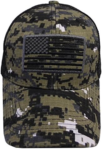 US American Flag Patch Style Mesh Mesh Trucker Baseball Cap Hat