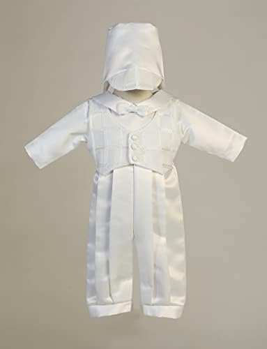 Roupas de batismo para meninos, roupa de batismo para meninos, roupas de macacão batismal de cetim - ropa de bautizo para niño bebe