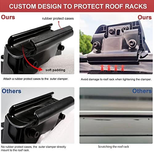 Barras transversais de rack de teto trancável ajustado para hyundai santa fe 2019-2023, trilhos de teto anti-roubo de alumínio