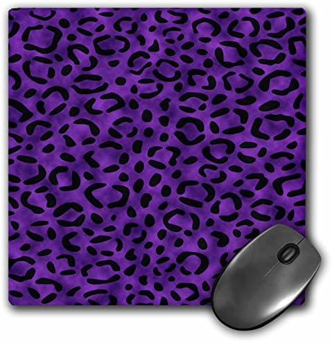 3drose llc 8 x 8 x 0,25 polegadas mouse blide, leopard impressão roxo