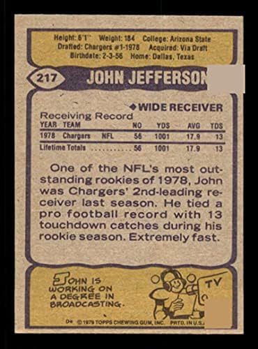 John Jefferson Rookie Card Card 1979 Topps Cream Colored Back #217