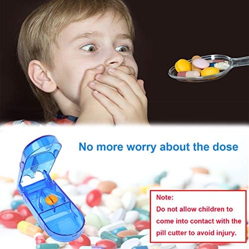 Cortador de comprimidos para comprimidos pequenos, divisor de comprimidos portáteis de pílula com pílula com lâmina