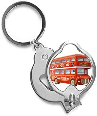 Grã -Bretanha UK London Red Bus Dupa Decker Bus unhas Clippers Cuttador de aço inoxidável de aço inoxidável