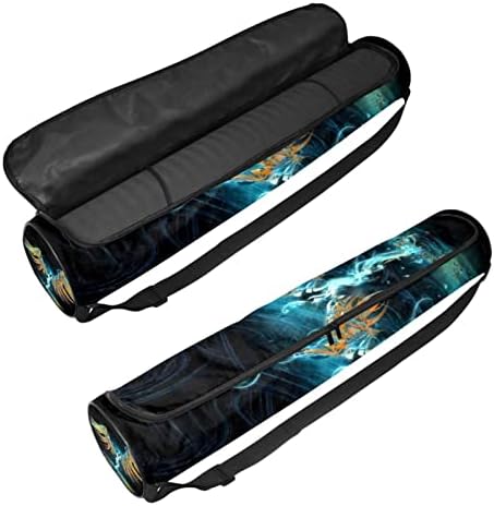 Ratgdn Yoga Mat Bag, Angel Wings Exercício Transitador de ioga Tapete de ioga Full-Zip Yoga com cinta ajustável para homens homens