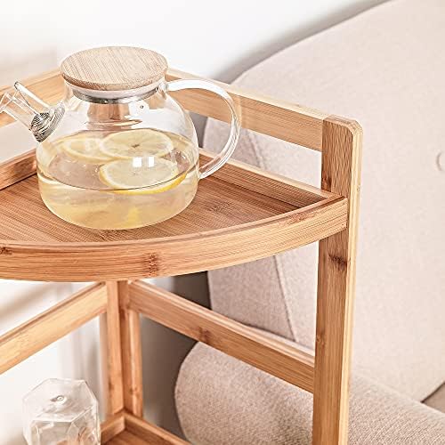 GREEHOMEDED 3 TIER BAMBOO CAIN PLATE STAGORATE, UNIDADE DE ALTUMENTES MULTIMENTES DE CANTO FREGO, Livro da cozinha