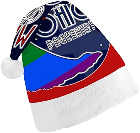 Senhorita gay Ohio chapéu de natal chapéus de santa decorações de árvore de natal decoração de férias presentes para adultos mulheres homens de família homens