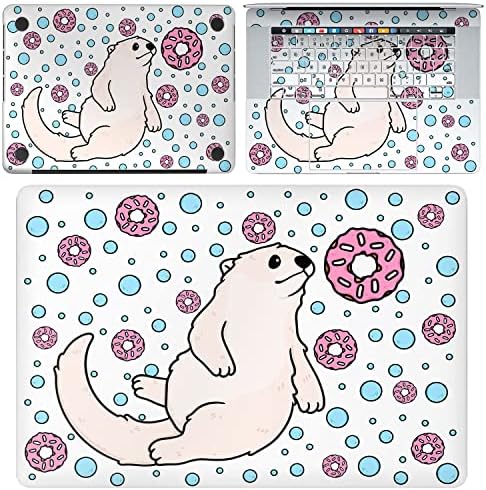 Skin Decal de vinil Compatível para MacBook Pro 16 14 AIR 13 M1 2021 M2 2022 15 RETINA 12 2020 2019 Laptop Bubbles Kawaii Print Sticker Donuts Projeto de teclado de animal Adorável fofo de Muny