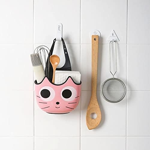 Luckybamboo Sink Sponge Solter Hanging, cesta de gadgets fofos com fivela para cozinha, banheiro, organizador do local de trabalho