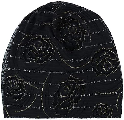 Tricô feminino embrulhando o cabelo de rosa chapéu de renda de cabeceira de turbante para lenço de cachecol de lenço