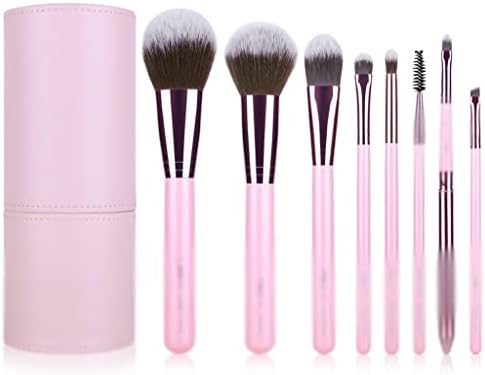 N/A Brush cosmético de 8 peças Conjunto completo de escovas de pó Ferramentas de maquiagem Brushes de conjunto de barris