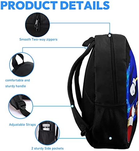 Mochila para jovens qocboc, jogo de impressão 3D Backpacks Backpacks unissex Backpacks de laptop de grande capacidade, 17 polegadas