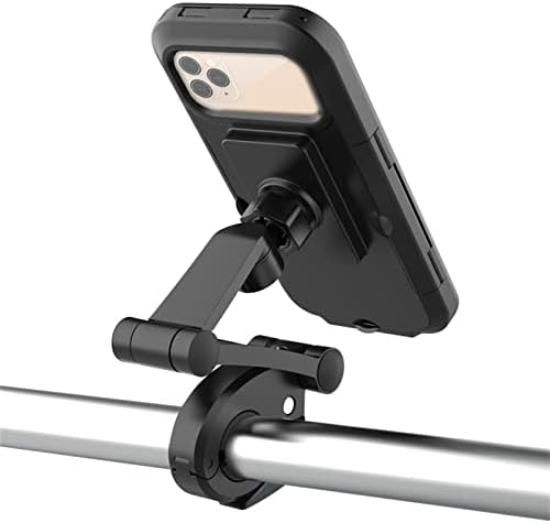 Xunion Motorcycle Hodelbar Celular Mount Holder Caso de bicicleta à prova d'água IQ8, Black IQ8