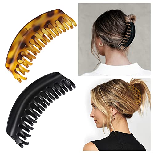 Clipes de cabelo feminino 2pc plástico grande cúpula garras clipes grandes barrette caranguejo garras de banho clipe
