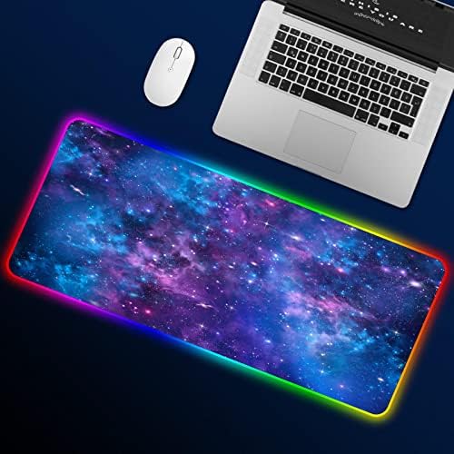 Gaming luminous mouse almof grande grande espessado mouse pad da mesa de laptop 31,5 x 11,8 polegadas