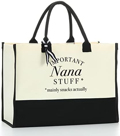 Bolsa nana saco para mulheres sacola de praia personalizada bolsa de lona à prova d'água inspiradora Nana Presens para mulheres