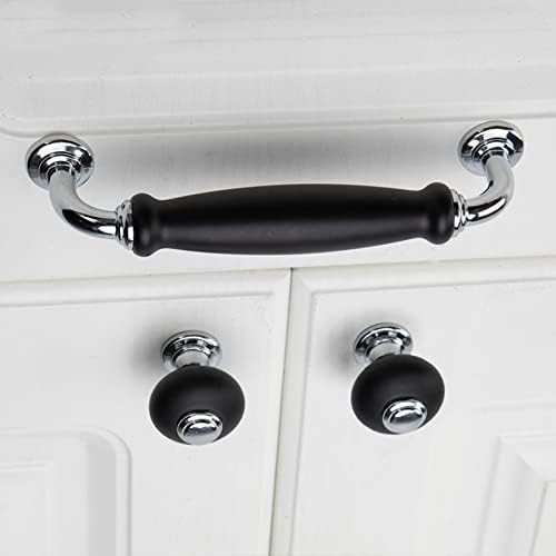 3,78 '' '5' 'maçaneta da porta da porta de cozinha preta Cerâmica Pull Modern Drawer Pull