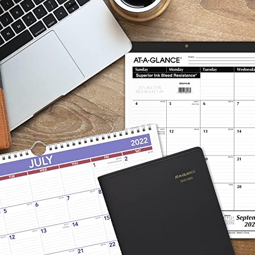 AT-A-GLANCE 2022-2023 Wall & Desk Calendar, Acadêmico Mensal, 11 X 8, Pequeno