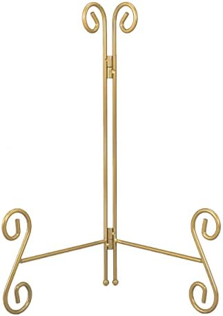 Suporte de placa de ouro em hemilu, suporte decorativo de 10 polegadas para exibir pratos, barracão de cavalete de metal