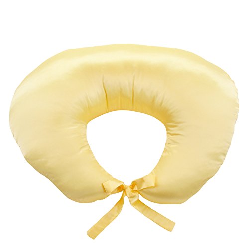 Meu travesseiro de enfermagem de Blankee com capa de cetim de charmeuse, amarelo, pequeno/médio