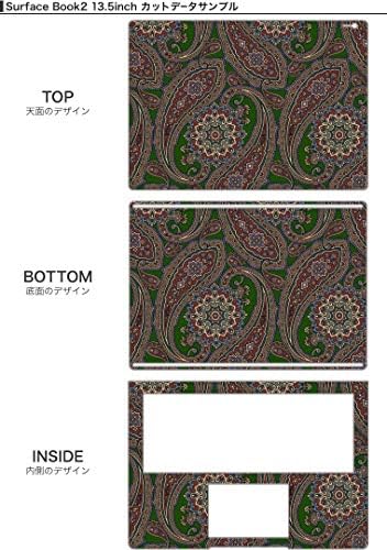 Decalques de pele igsticker para o livro de superfície / livro2 15 polegadas Ultra Fin Fin Premium Protective Body Skins Skins Universal Paisley Green Retro