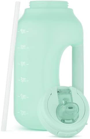 Ello Hydra Half Gallon Jug com marcador de tempo e alça para hidratação e palha de silicone durante todo