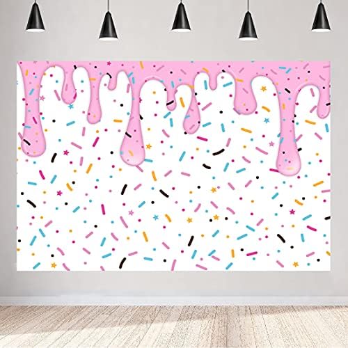 Aperturee Ronela de 5x3ft Grow Up Backdro Colorido Sprinkle Confetti Rosa Aniversário Birthday Church