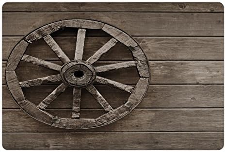 Ambesonne Barn Wood Wagon Wheel Pet tape