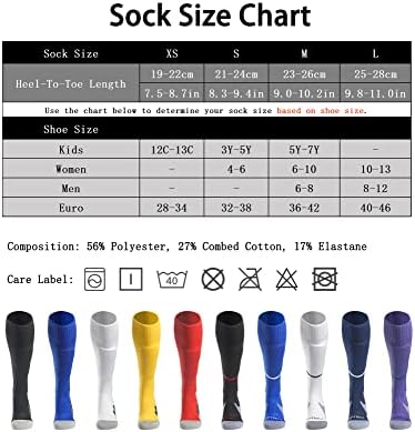 APTESOL Knee Knee High Soccer Socks Team Sport OTC Cushion Meias para crianças adultos para jovens