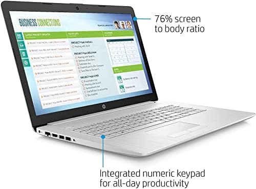 Laptop fino leve HP, 17,3 Brightview Touchscreen, 6 núcleo AMD Ryzen 5 5500U 4GHz, tipo C, HDMI, Long Battery Life, AMD Radeon Graphics,