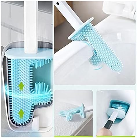 Escova de vaso sanitário de cama, escova de vaso sanitário de cacto de canto, escova de silicone, ferramenta de limpador de cactos, escova de vaso sanitário de silicone com suporte