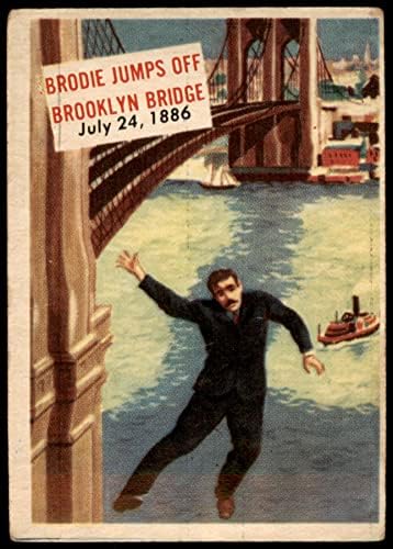 1954 Topps 145 Xcoa Brodie pula da ponte do Brooklyn