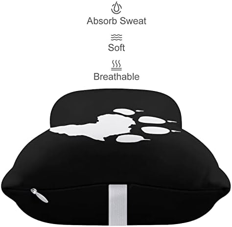 Lion Paw Print Car pescoço travesseiros de memória de espuma de espuma macia apoio de cabeça de almofada para dirigir para dirigir Cadeira de escritório em casa 2 pacote