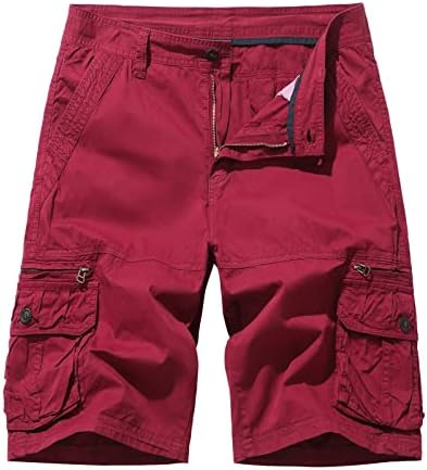 Ozmmyan para caminhada masculina shorts táticos ao ar livre para homens Multi Pocket Summer Summer Casual Fishing Cargo Short