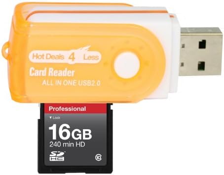 16 GB CLASSE 10 SDHC Equipe de alta velocidade cartão de memória 20MB/s. Cartão mais rápido do mercado do Kodak Easyshare MX 106 MX1063. Um adaptador USB de alta velocidade gratuito está incluído. Vem com.