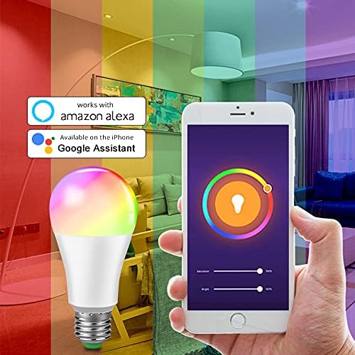 AGIPS LUZES DE TOLATAGEM LEGA 1PACK LED SMART BULBO SMART E27 Bluetooth 4.0 WiFi App Controle RGB+W RGB+WW 15W AC85-265V Timing alterável em lâmpadas domésticas de iluminação doméstica Bulbos domésticos