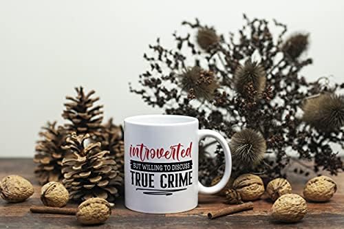 Introvertido, mas disposto a discutir o crime verdadeiro, o documentário de podcast engraçado Ceramic Coffee Caneca