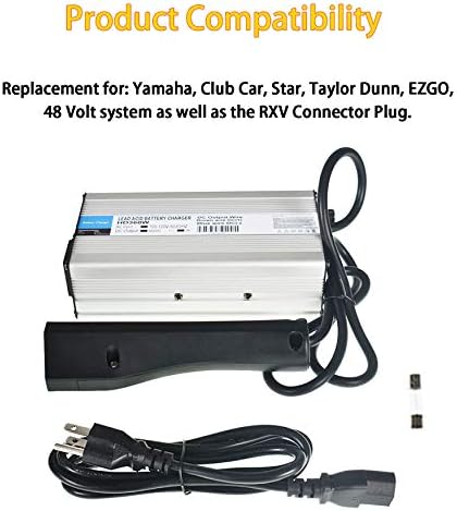 WFLNHB 48V/6A RXV Golf Cart Battery Charger Substituição para Star Ezgo Club Car DS Ezgo TXT Yamaha