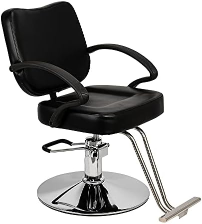 HJHL Hair Salon Barber Lady Barber Cadeira Cadeira de cabeleireiro preto
